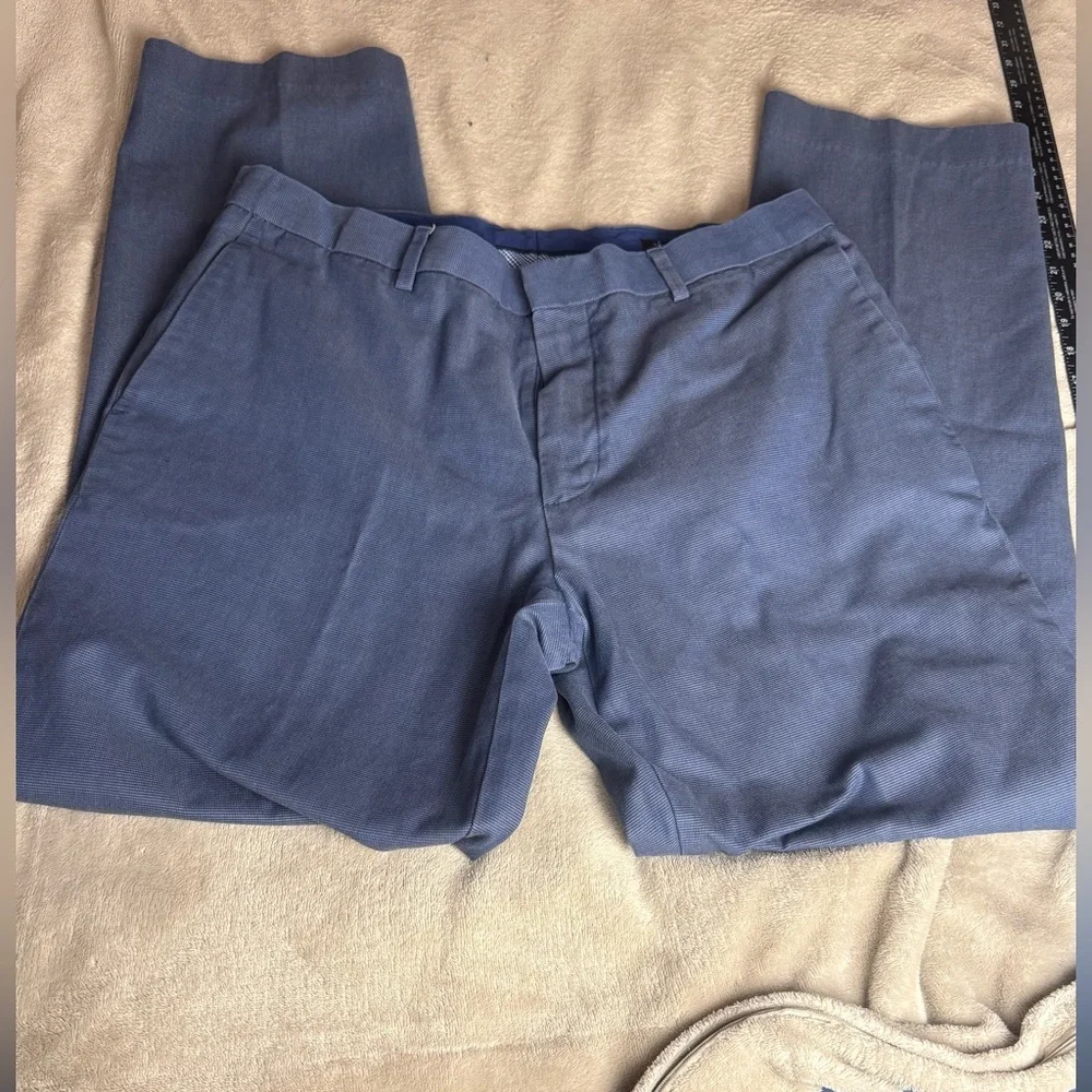 Banana‎ Republic Standard Fit Non-Iron Slacks Bluish Gray 32x34 (I measured 31